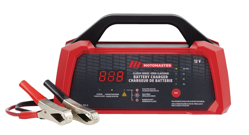 MotoMaster Classic Series Smart Battery Charger/Maintainer, Fully Automatic, 15/8/2-Amp, 12V F3
