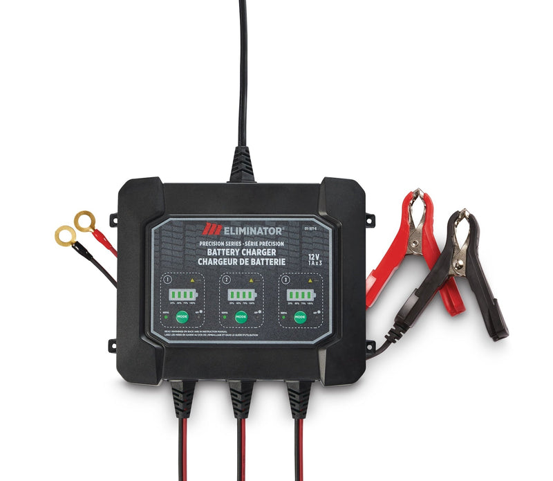 MotoMaster Eliminator Precision Series 3-Bank Smart Battery Charger/Maintainer, 3X1-Amp, 12V K3