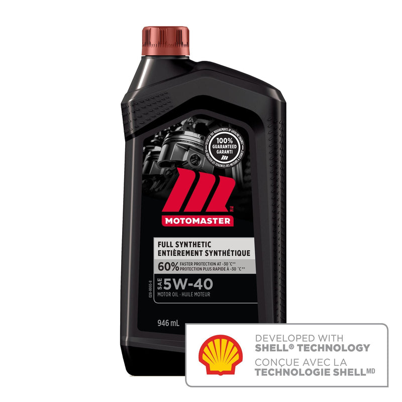 MotoMaster Full Synthetic 5W40 Synthetic Engine/Motor Oil, 946-mL S9