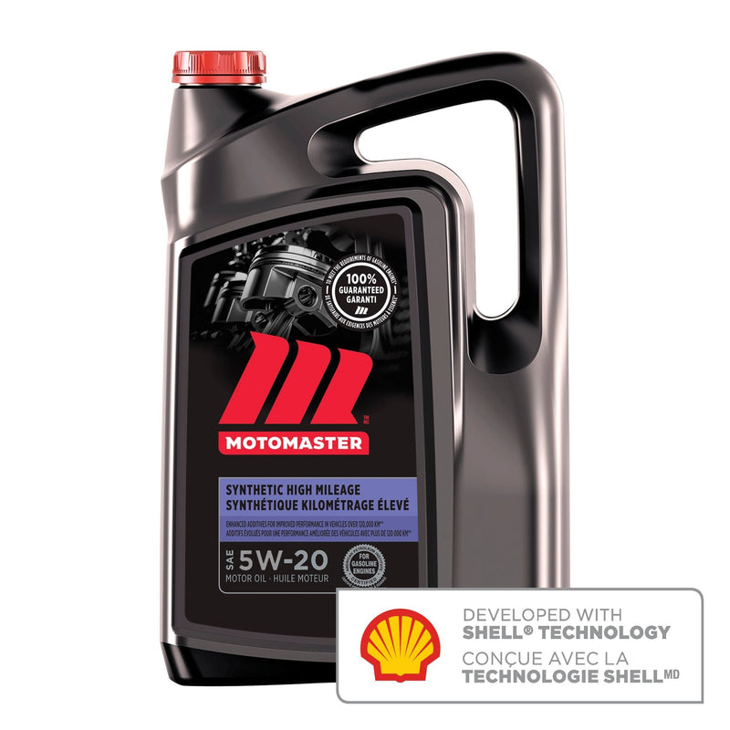 MotoMaster High Mileage 5W20 Synthetic Engine/Motor Oil, 5-L Y9