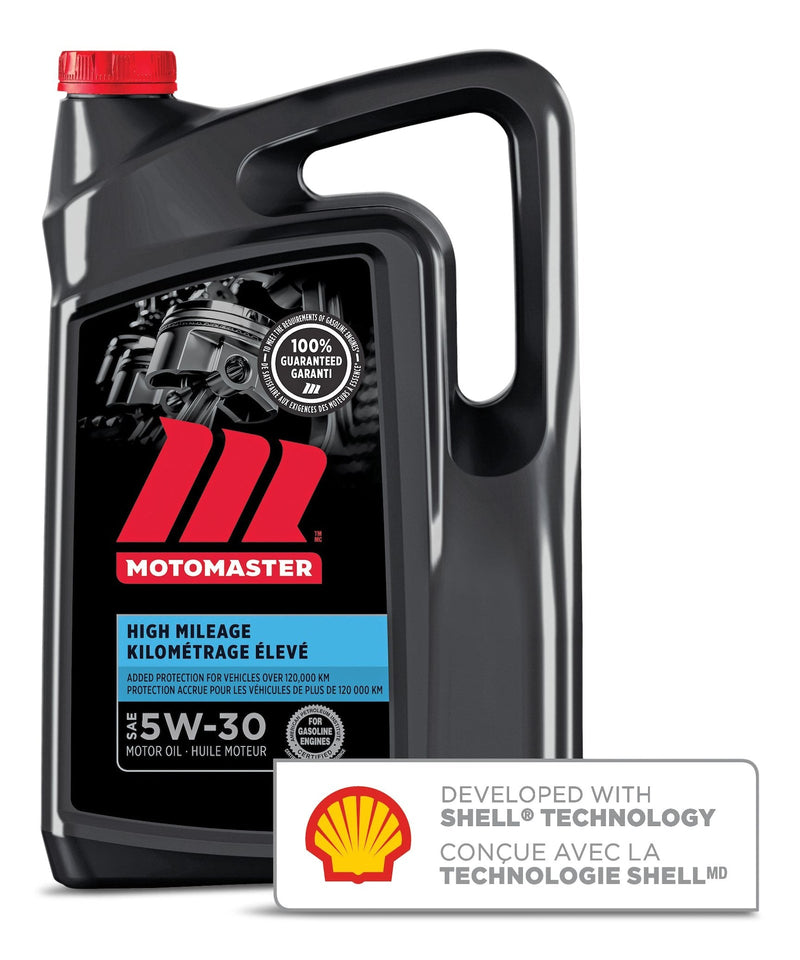 MotoMaster High Mileage 5W30 Conventional Engine/Motor Oil, 5-L N1