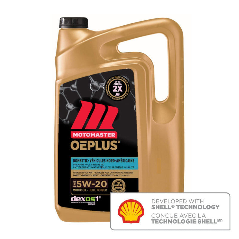MotoMaster OEPLUS Domestic Premium 5W20 Synthetic Engine/Motor Oil, 5-L L6