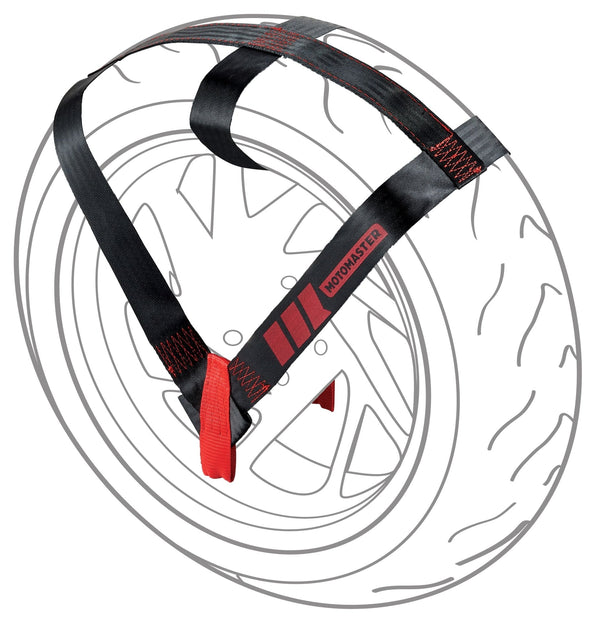 MotoMaster Universal Motorcycle Wheel Tie Down Strap I8