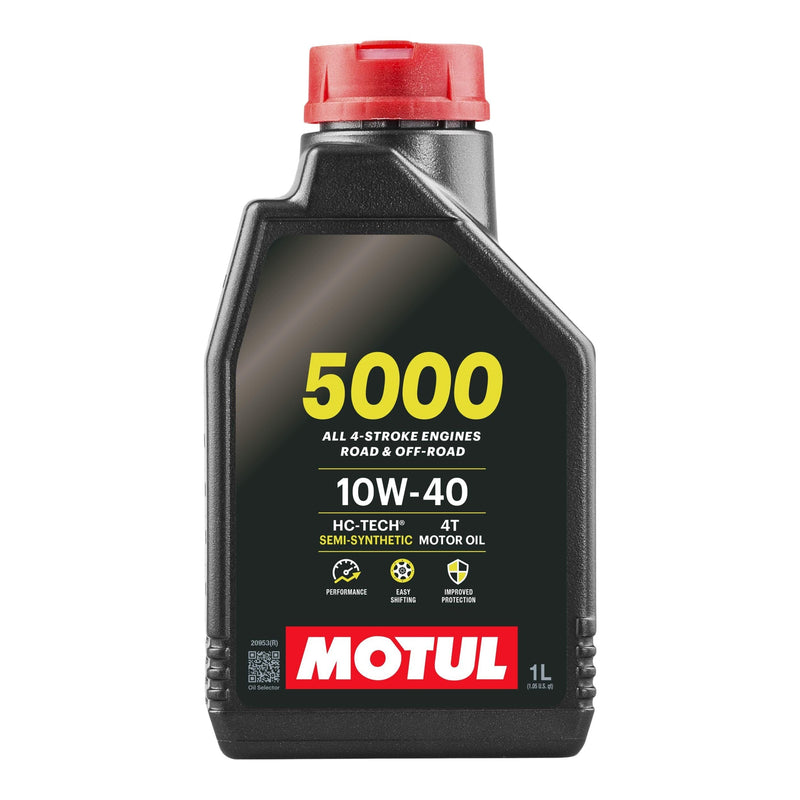 Motul 5000 4-Stroke Semi-Synthetic 10W40 Motor Oil, 1-L J5