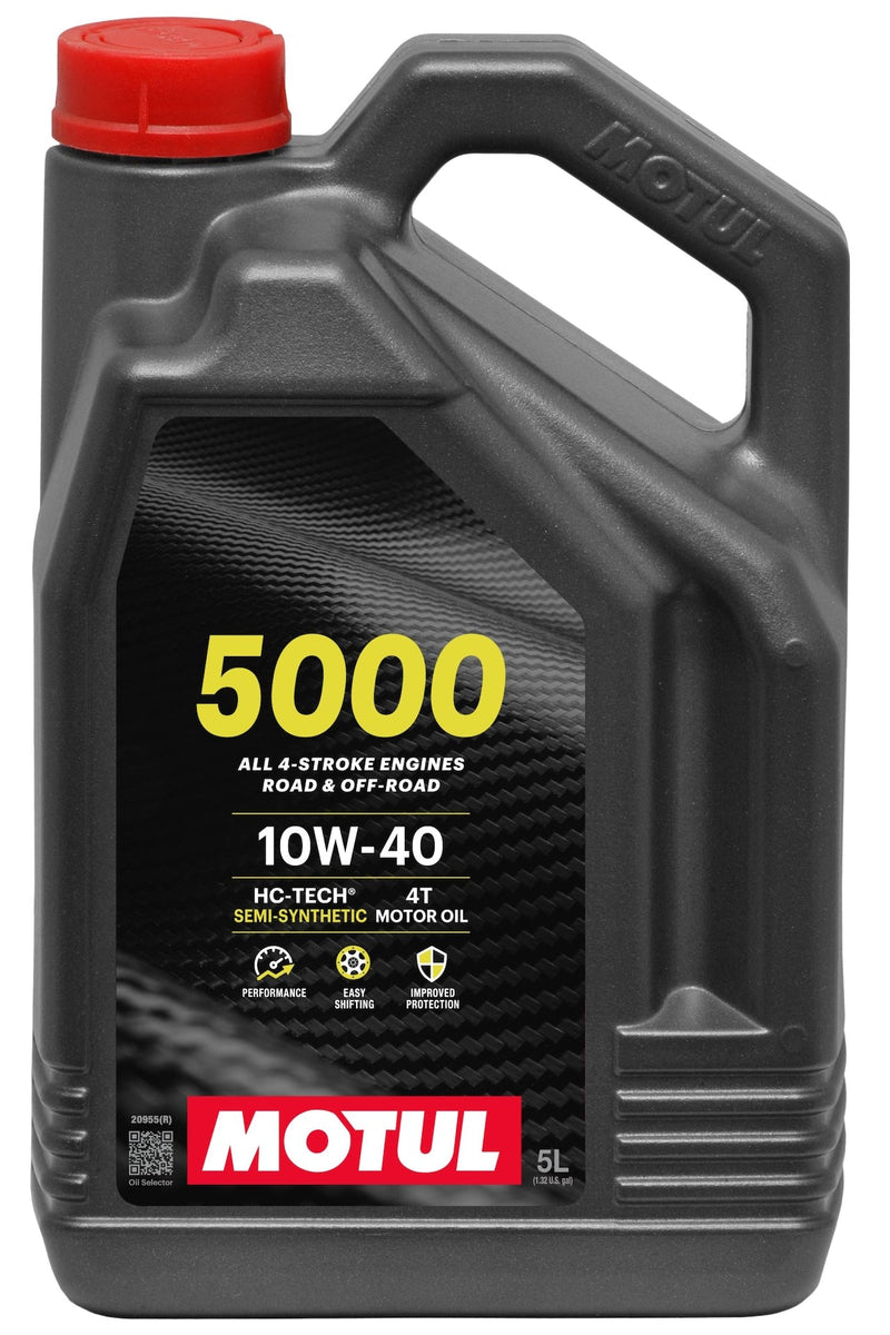 Motul 5000 4-Stroke Semi-Synthetic 10W40 Motor Oil, 5-L C2