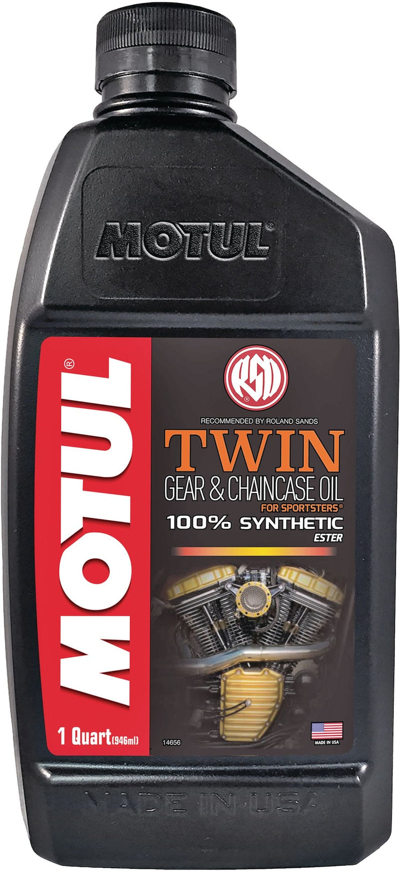 Motul Twin Synthetic Gear & Chaincase Motorcycle Oil, 946-mL F2