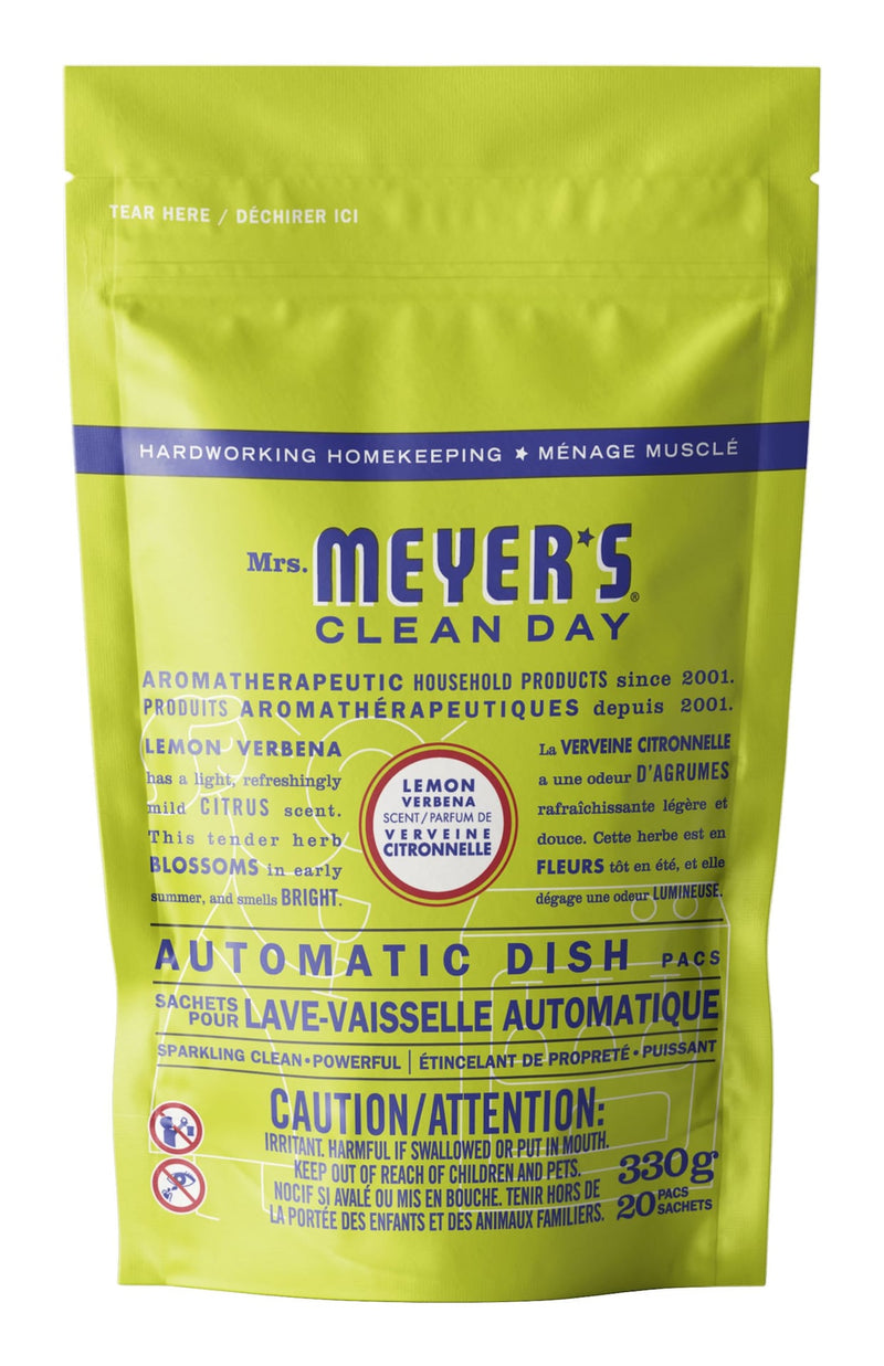 Mrs. Meyers Automatic Dishwasher Detergent Tabs, Lemon Verbena Scent, 20-pk O7