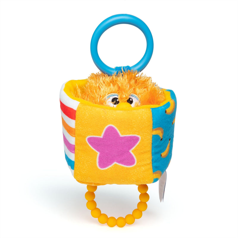 Ms. Rachel Herbie Sensory Take-Along Toy, Baby Swing & Baby Stroller Teething Toys with Rattle & Clip, Toddler Toys H0