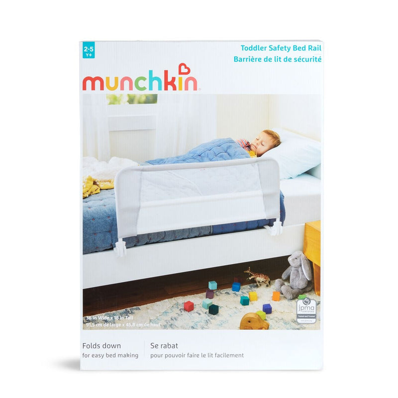 Munchkin Toddler Safety Bed Rail, No Assembly Needed, White T5