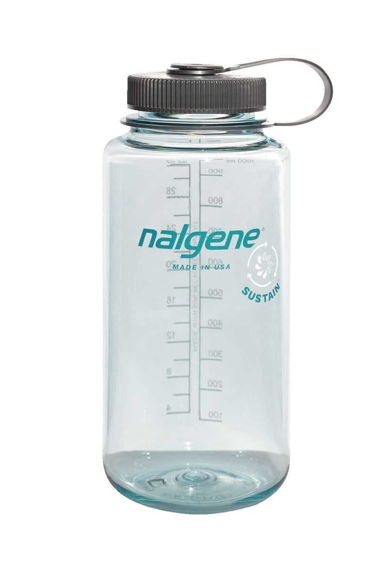 Nalgene Sustain Wide Mouth Water Bottle, Seafoam, 1 L K3