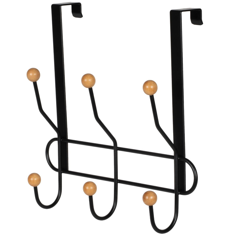 Neatfreak 11.2" Over The Door Metal 3 Hook, Black C2