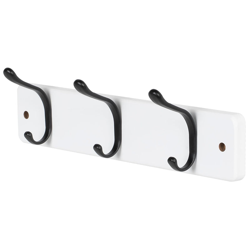 Neatfreak 13.6" Modern Wall 3 Hook Rack, White G2