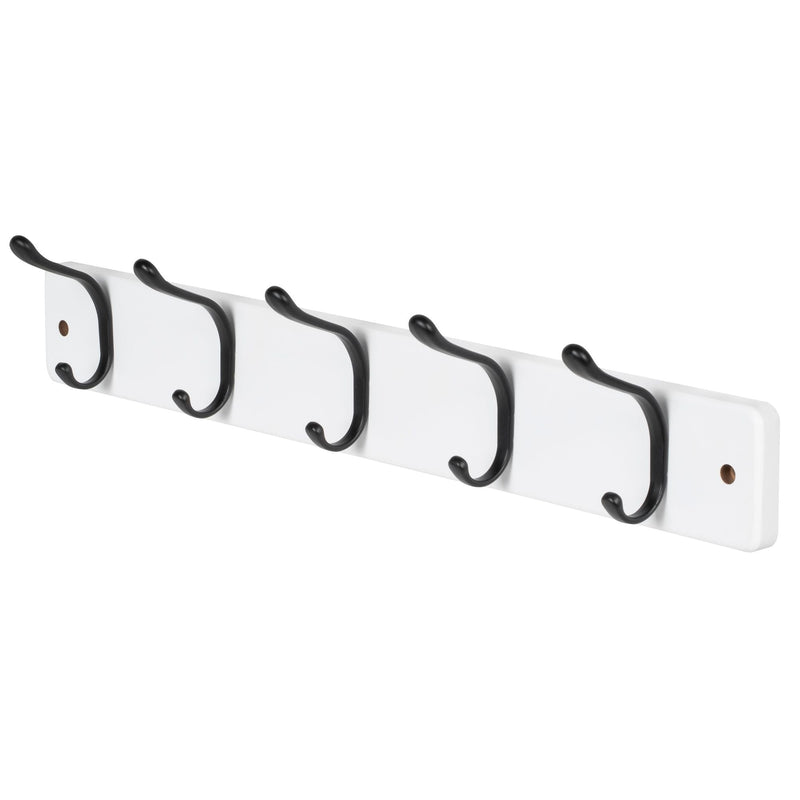 Neatfreak 21.6" Modern Wall 5 Hook Rack, White J6