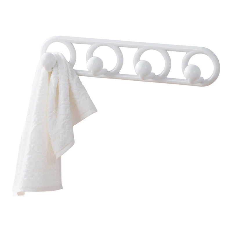NeatFreak Heavy Duty Plastic 4-Hook Hook, White, 19.7-in J0