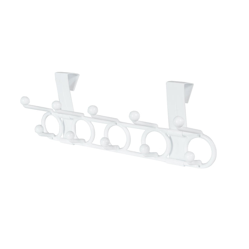 NeatFreak Plastic 10-Hook Over the Door Hook, White, 18.5-in H7