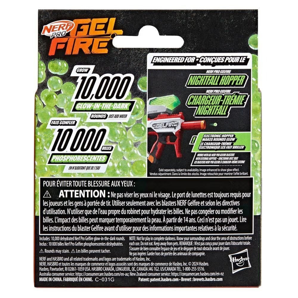 Nerf Pro Gelfire Glow In The Dark 10000-Round Refill for Nightfall Hopper
