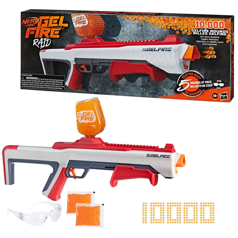 Nerf Pro Gelfire Raid Blaster with 10000 Gelfire Rounds D7