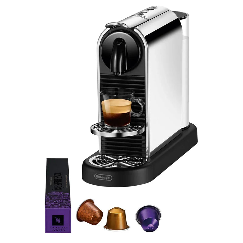 Nespresso Citiz Espresso Machine by De'Longhi, Platinum, with $30 Nespresso coffee voucher F0