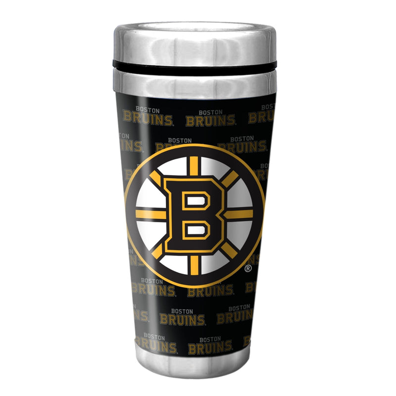 NHL Boston Bruins Hockey Logo Full Wrap Travel Mug, 16-oz T8