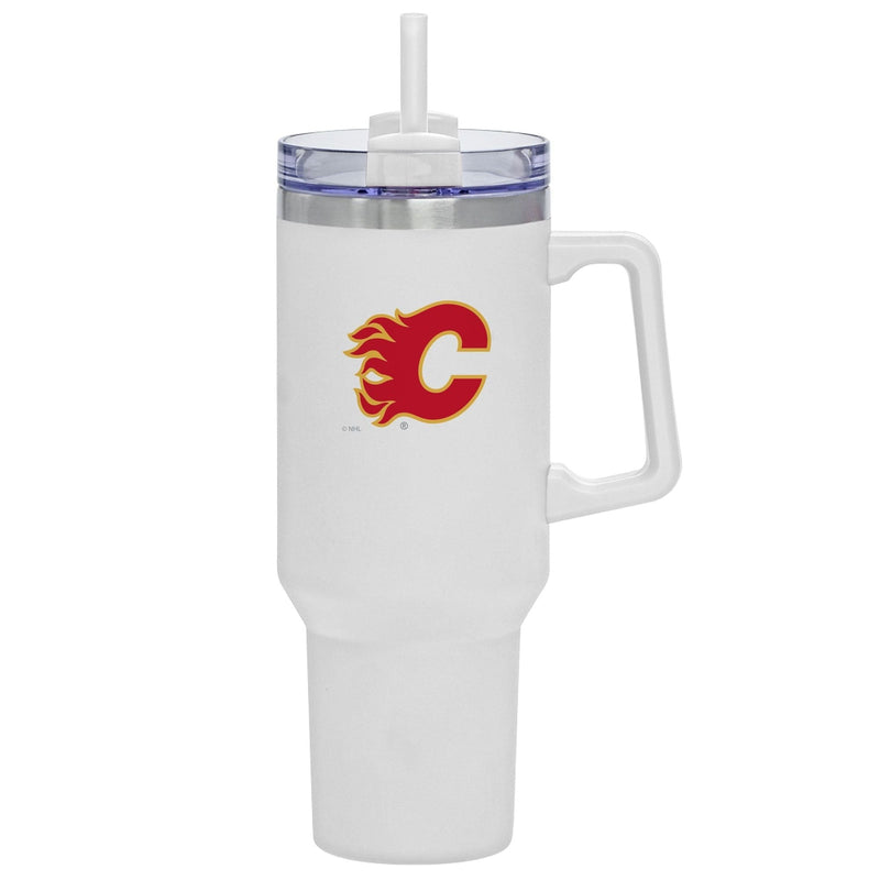 NHL Calgary Flames Travel Mug with Straw and Handle, 40-oz V2