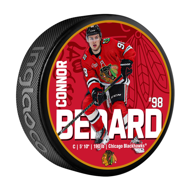 NHL Chicago Blackhawks Connor Bedard Hockey Puck, 6-oz G9