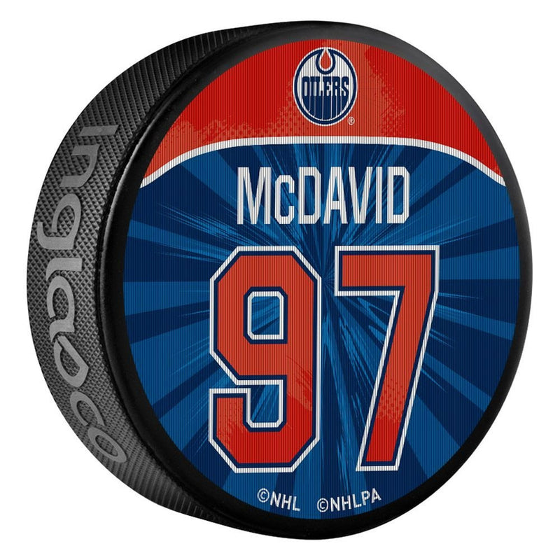 NHL Edmonton Oilers Connor McDavid Dual Image Lenticular Puck, 6-oz E9