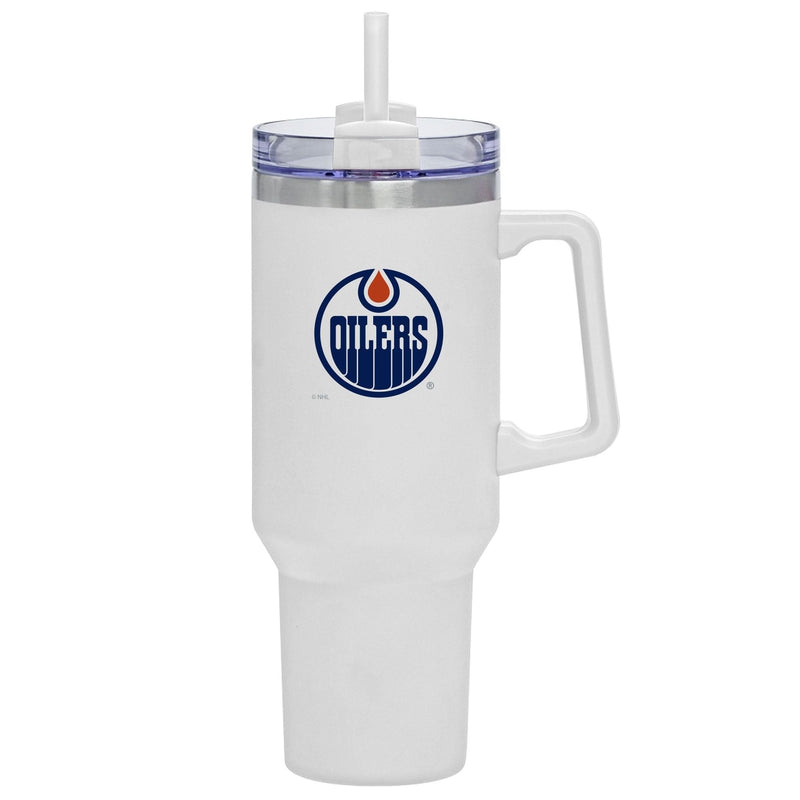 NHL Edmonton Oilers Travel Mug with Straw and Handle, 40-oz G2