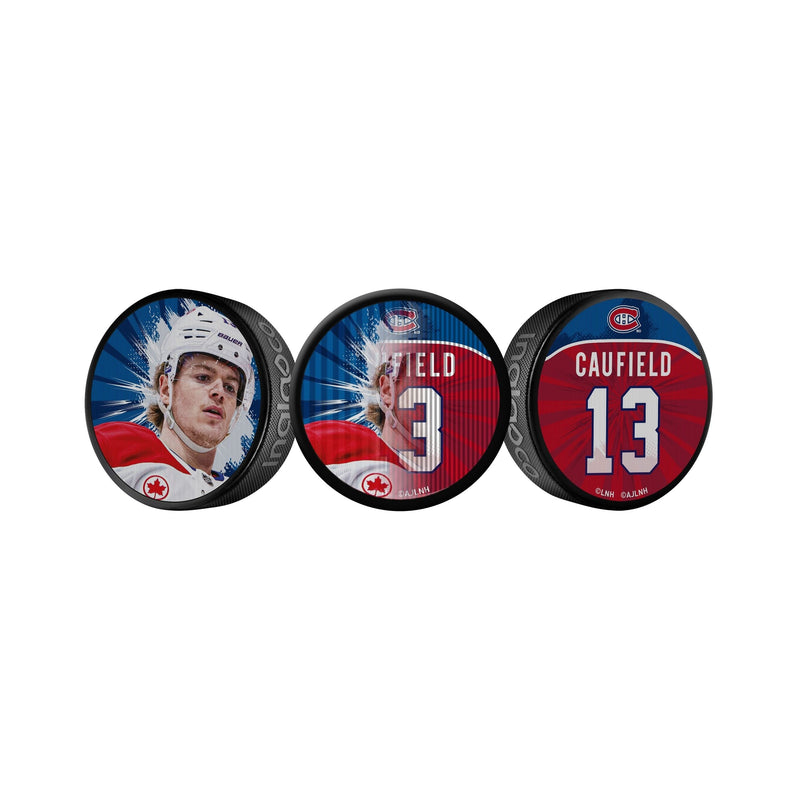 NHL Montreal Canadiens Cole Caufield Dual-Image Lenticular Hockey Puck, 6-oz O0