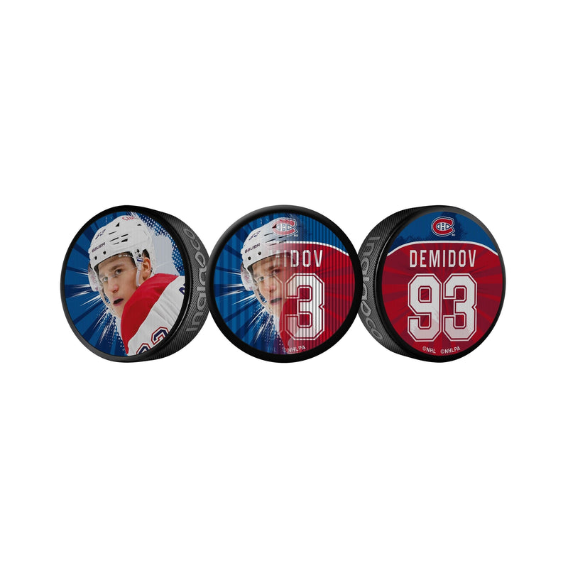 NHL Montreal Canadiens Ivan Demidov Dual-Image Lenticular Hockey Puck, 6-oz E2