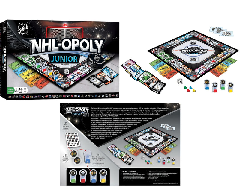 NHL-OPOLY Hockey-Themed Board Game for 2-4 Players E3