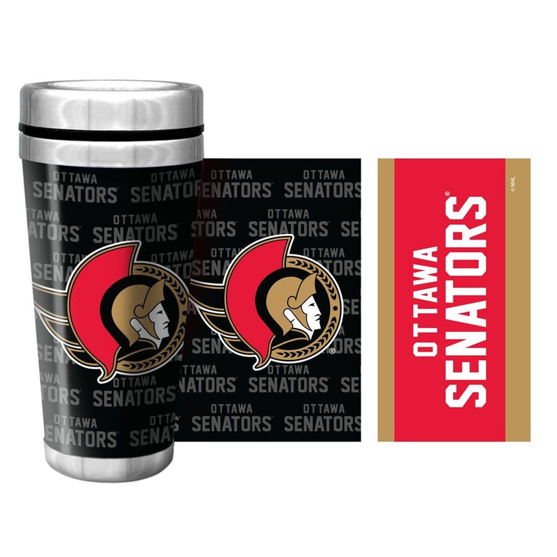 NHL Ottawa Senators Full Wrap Wallpaper Travel Mug, 14-oz V4
