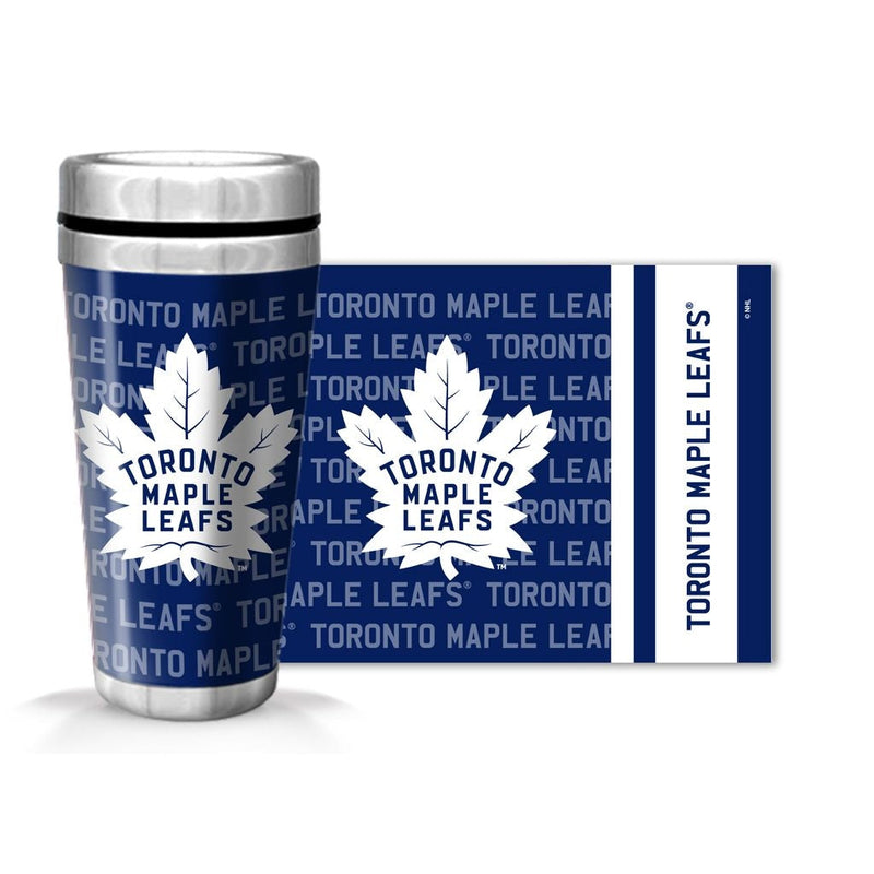 NHL Toronto Maple Leafs Full Wrap Wallpaper Travel Mug, 14-oz U5