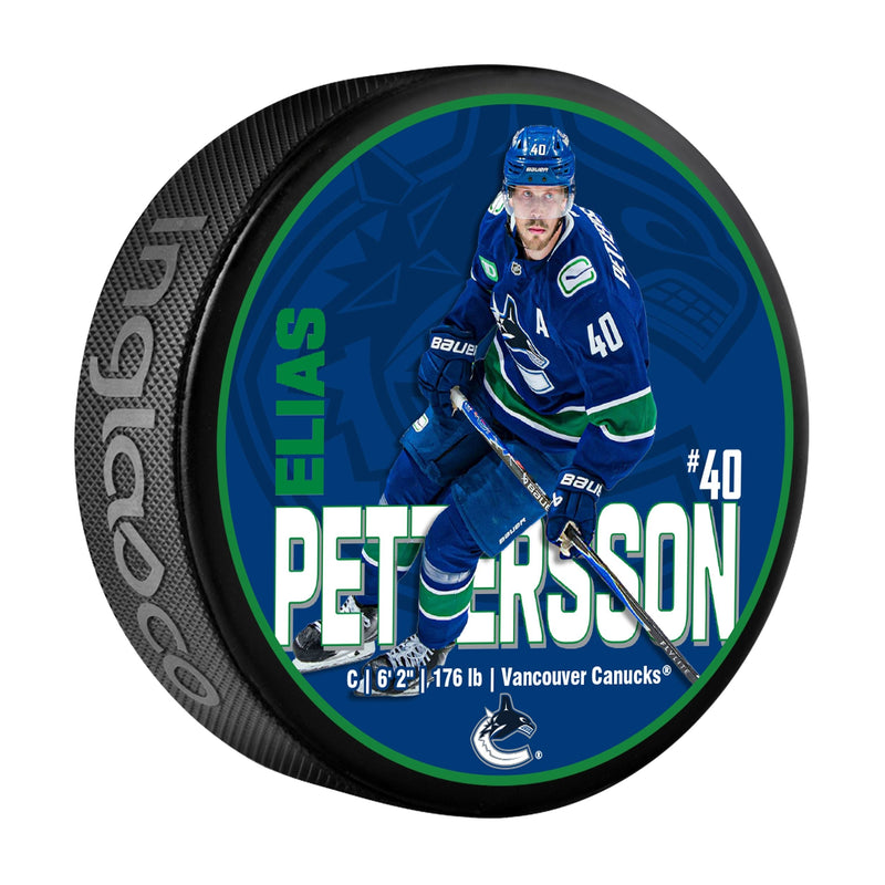 NHL Vancouver Canucks Elias Pettersson Hockey Puck, 6-oz P2