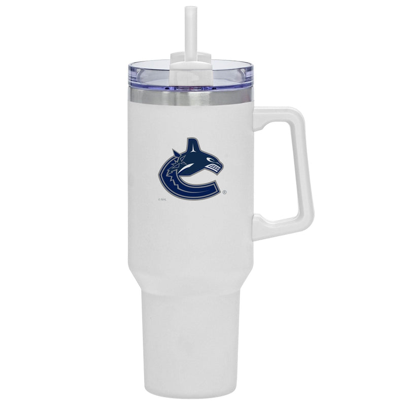 NHL Vancouver Canucks Travel Mug with Straw and Handle, 40-oz I0