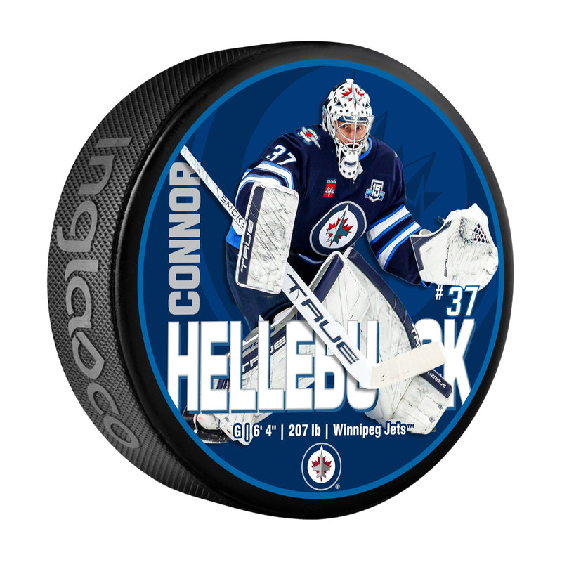 NHL Winnipeg Jets Connor Hellebuyck Hockey Puck, 6-oz R9