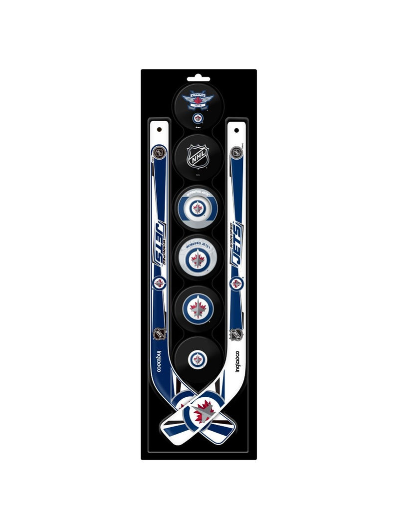 NHL Winnipeg Jets Mini Hockey Pucks & Sticks Set, 8-pc C2