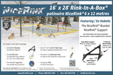 NiceRink Outdoor Ice Rink Kit, 16-ft x 28-ft