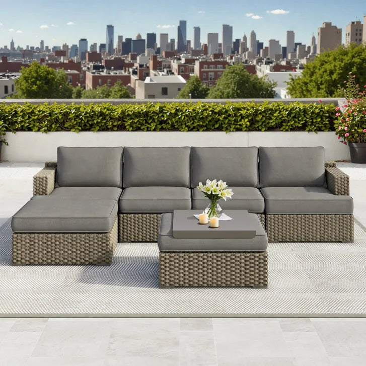 Niko Heritage 6-piece Patio Sectional Conversation Set A7
