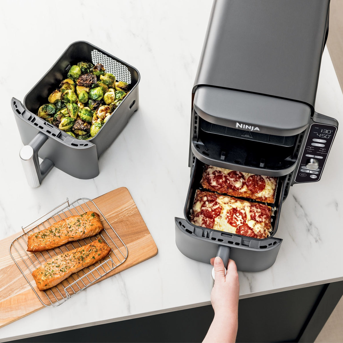 Ninja DoubleStack XL Multi-Rack Air Fryer with 2 Baskets & 6 Functions, 10-qt