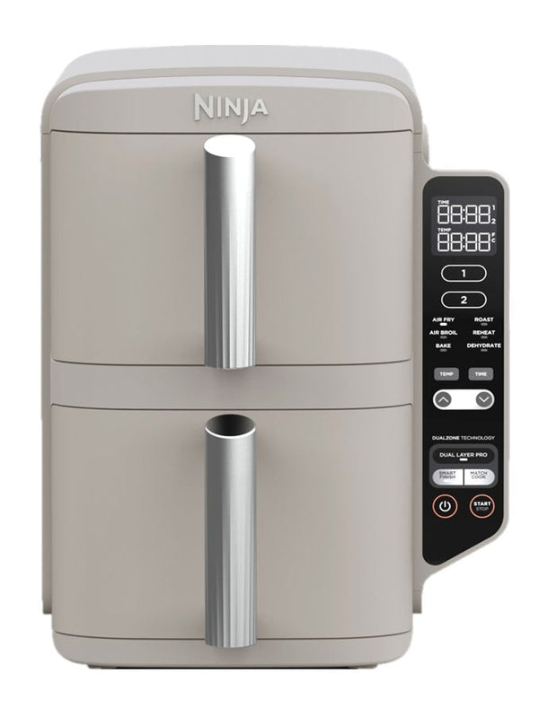 Ninja Dual Stacked Space-Saving Air Fryer, Sandstone Q9
