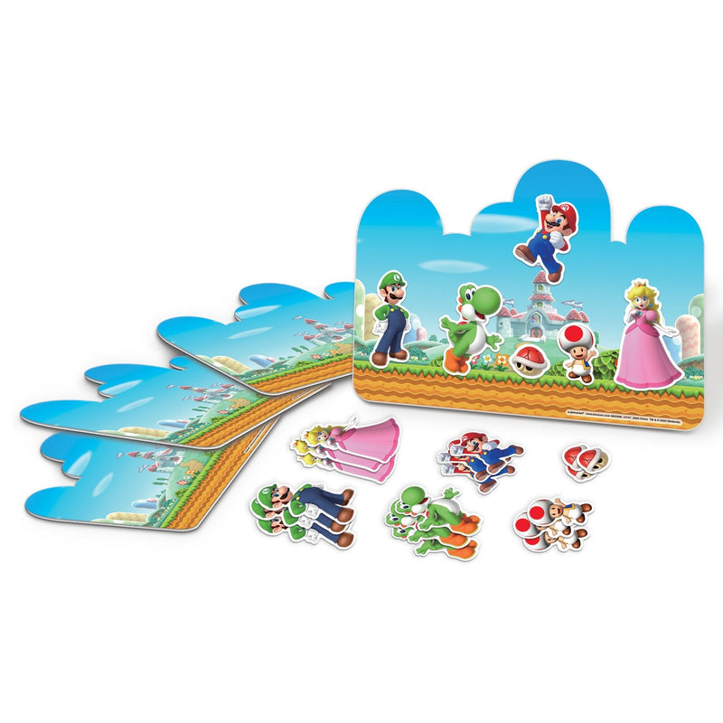 Nintendo Super Mario Bros Princess Peach/Luigi/Mario DIY Customizable Craft Kit, Multi-Coloured, 28-pk, for Arts & Crafts/Birthday Favour C7