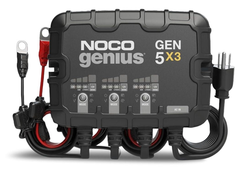 NOCO GEN5X3 Onboard Smart Battery Charger/Maintainer/Desulfator, 3-Bank, 15-Amp, 12V D0
