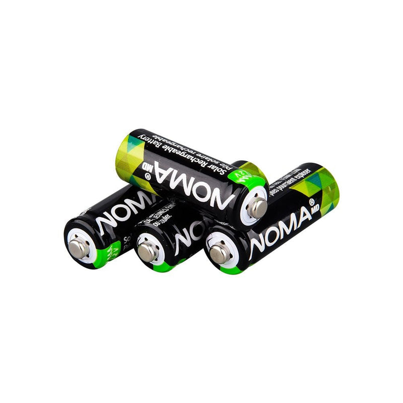 NOMA 2/3 AAA Ni-MH 200mAh Rechargeable Batteries for Solar Lights, 1.2V, 4-pk E9