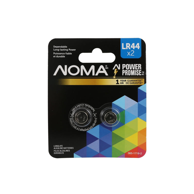 NOMA 357 LR44 AG13 303 A76 1.5V / 1.5 Volt Alkaline Button Coin Cell Batteries, 2-pk V8
