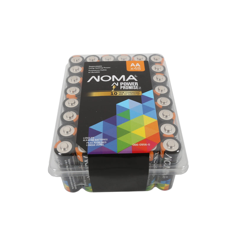 NOMA AA Alkaline Batteries in Clam Shell Box, 48-pk H1
