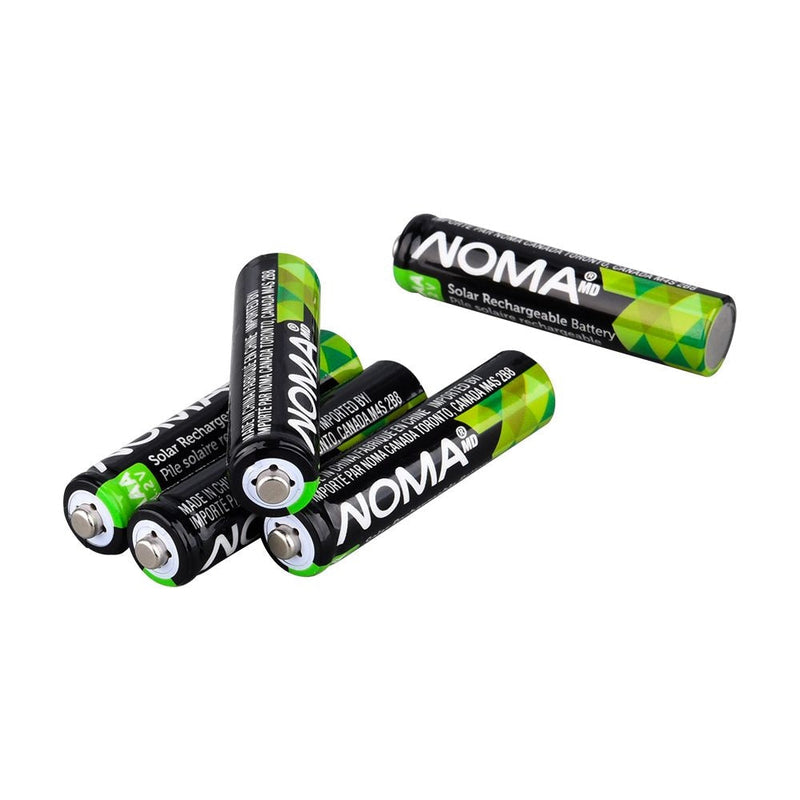 NOMA AAA Ni-MH 300mAh Rechargeable Batteries for Solar Lights, 1.2V, 4-pk L5