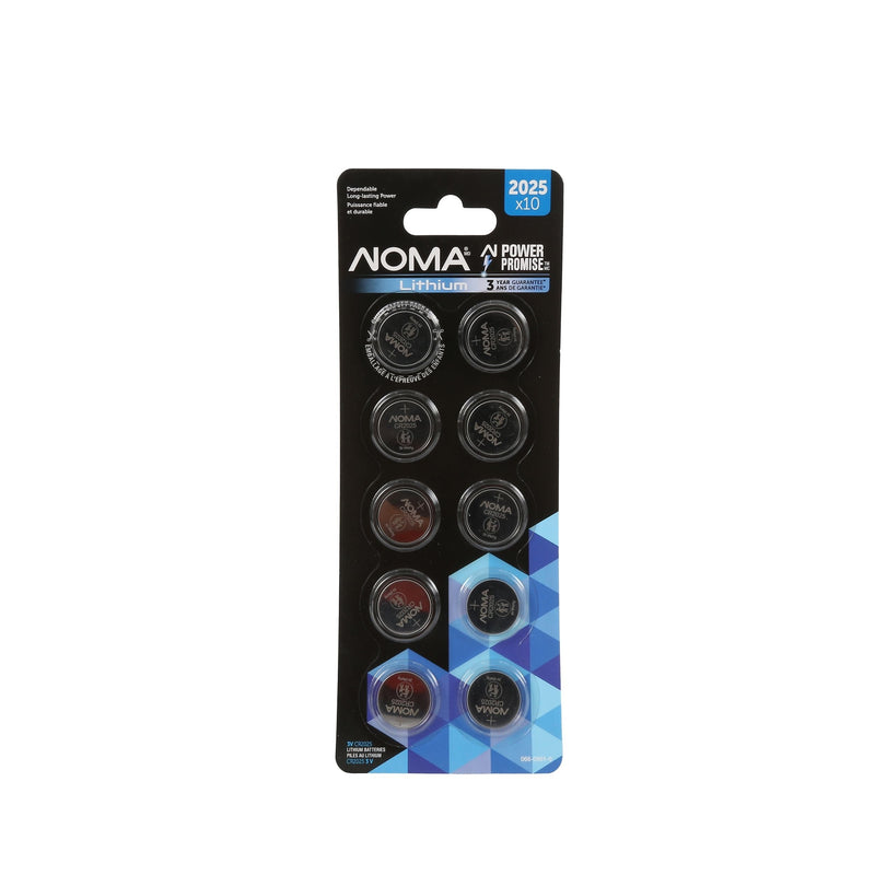 NOMA CR2025 Button Cell Batteries, 10-pk S4