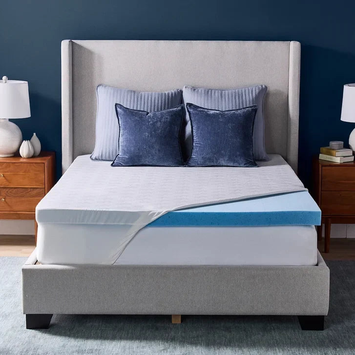 Novaform 3 in. Advanced Cooling Gel Memory Foam Mattress Topper D3