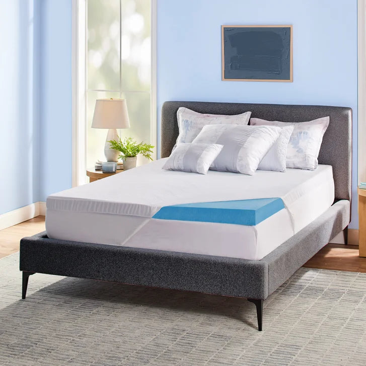 Novaform 3 in. Soothing Cool Plus Gel Memory Foam Mattress Topper C1
