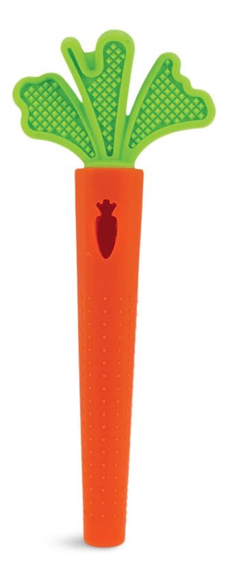 Nuby BPA-Free Hollow Silicone Sensory Carrot Teething Tube J0